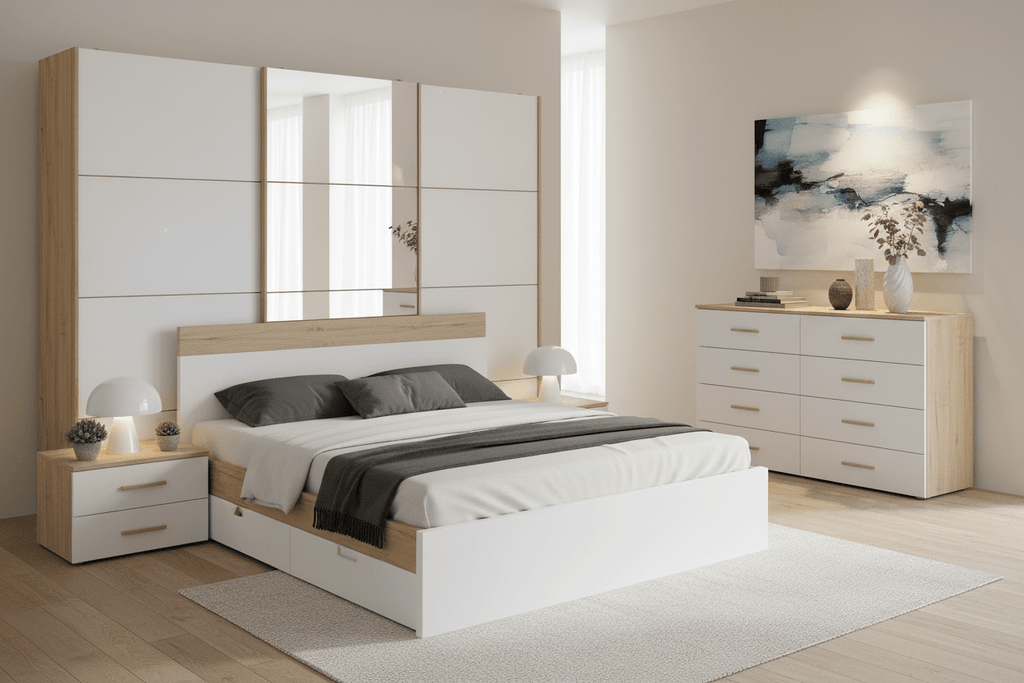 Dulap Modern cu Oglindă – Elegant și Funcțional - VizoShop